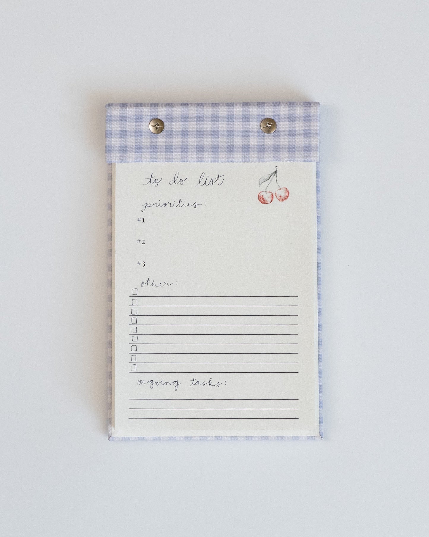 To-do List Notepad in French Blue Gingham