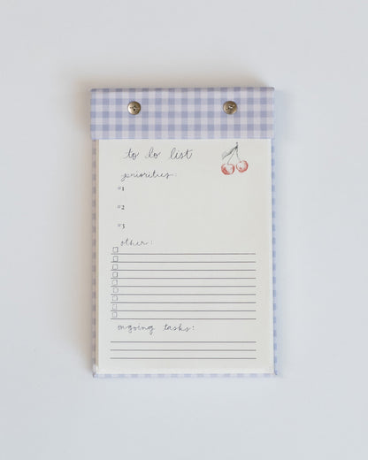 To-do List Notepad in French Blue Gingham