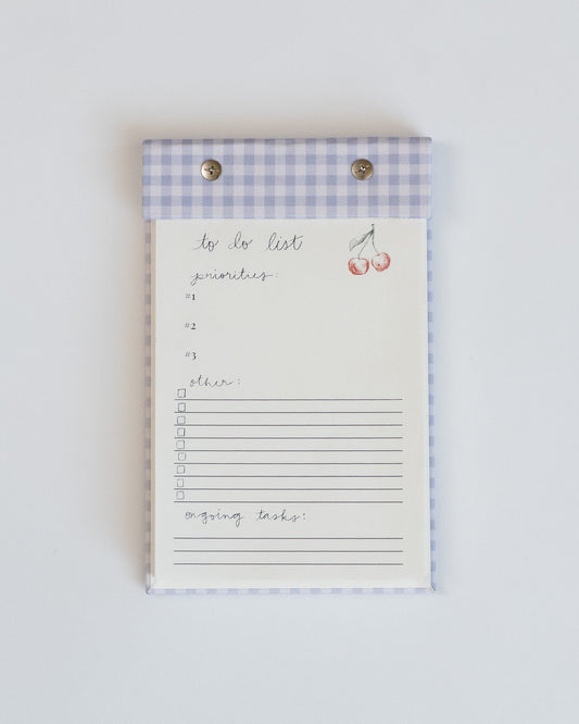 To-do List Notepad in French Blue Gingham