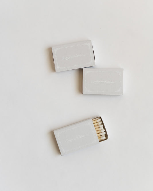 Just Married Matchbox (White)