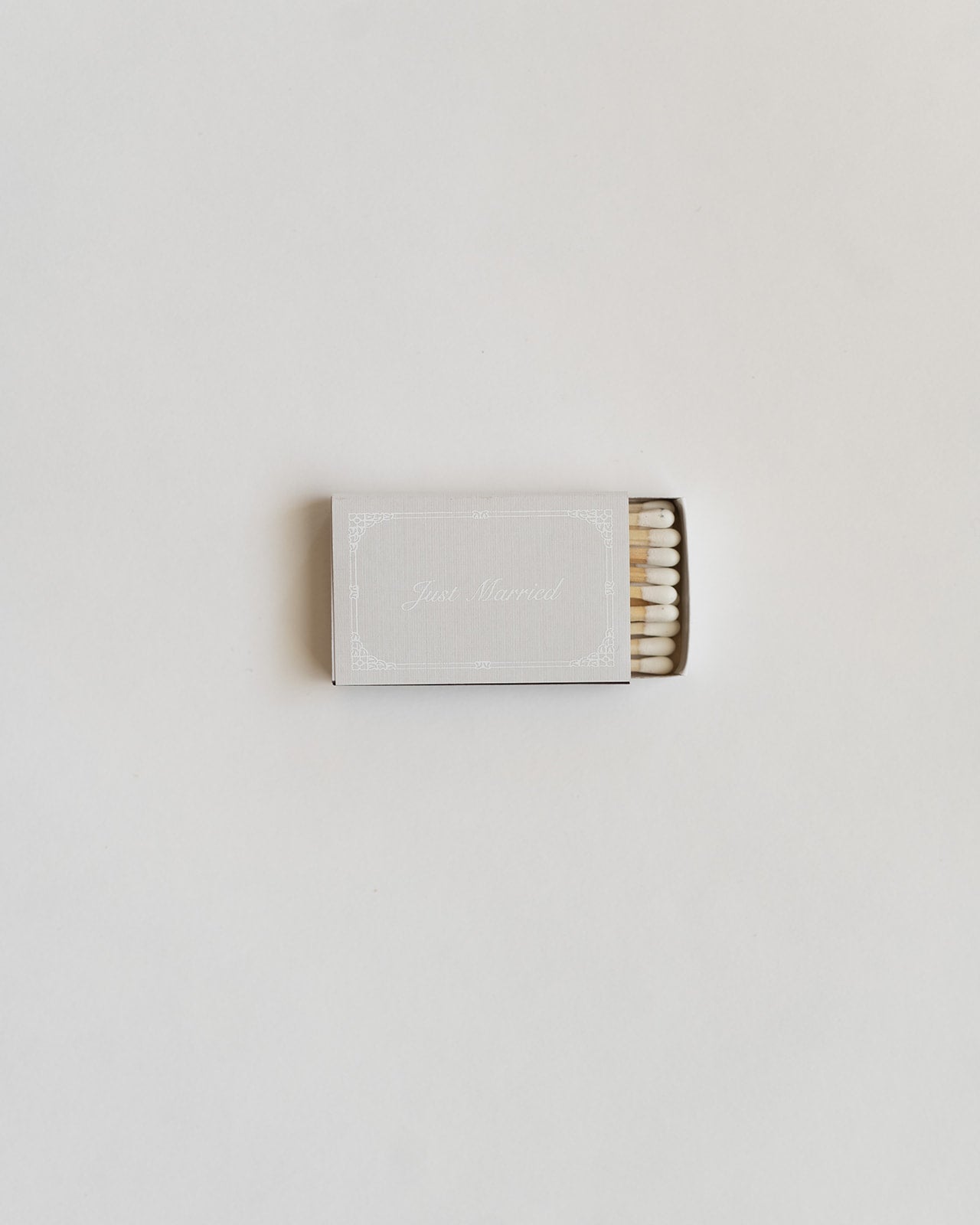 Just Married Matchbox (White)