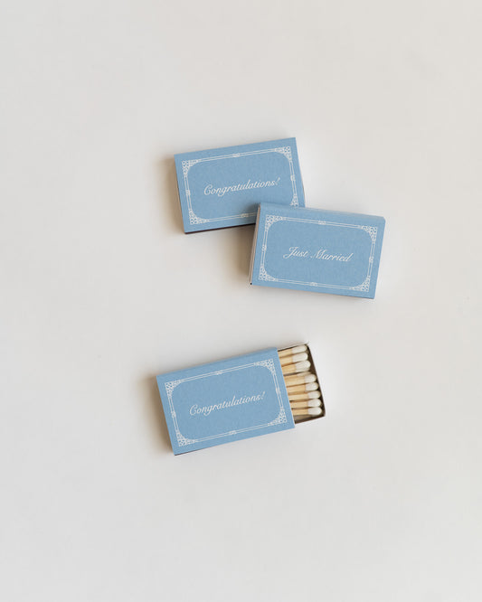 Just Married Matchbox (French Blue)