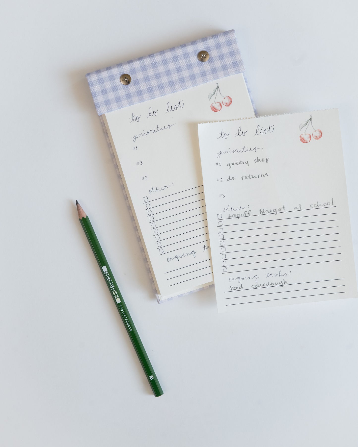 To-do List Notepad in French Blue Gingham