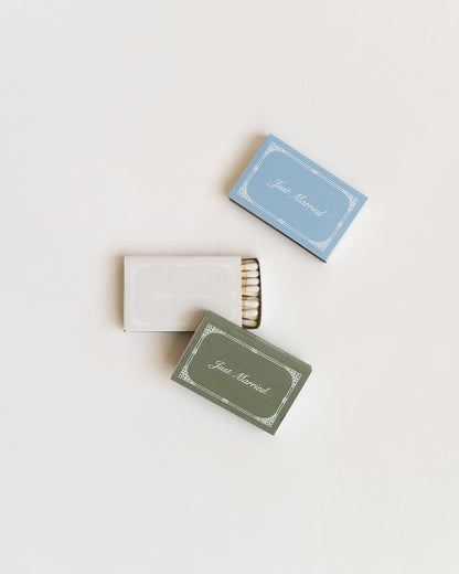 Just Married Matchbox (White)