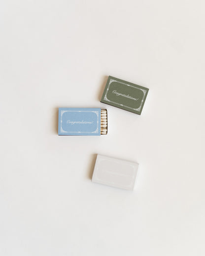 Just Married Matchbox (Sage)