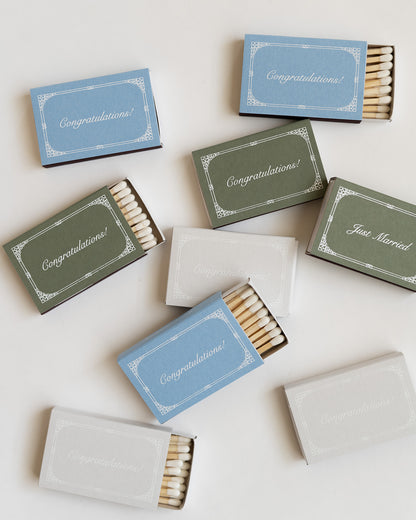 Just Married Matchbox (French Blue)