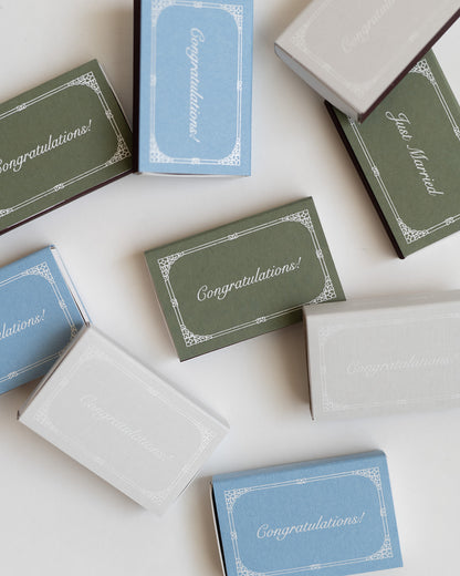 Just Married Matchbox (Sage)