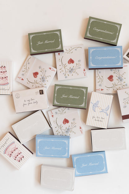 Just Married Matchbox (Sage)