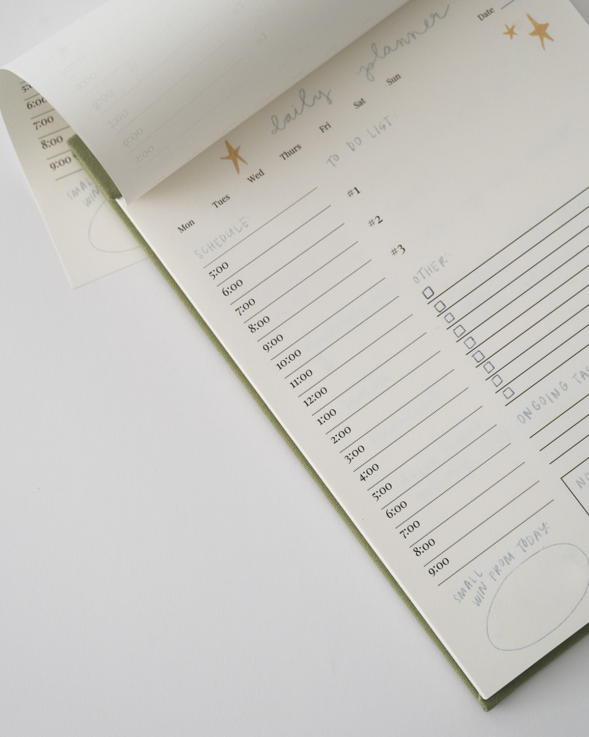 Daily Planner Notepad (Pistachio Green)