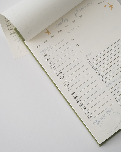 Daily Planner Notepad (Pistachio Green)
