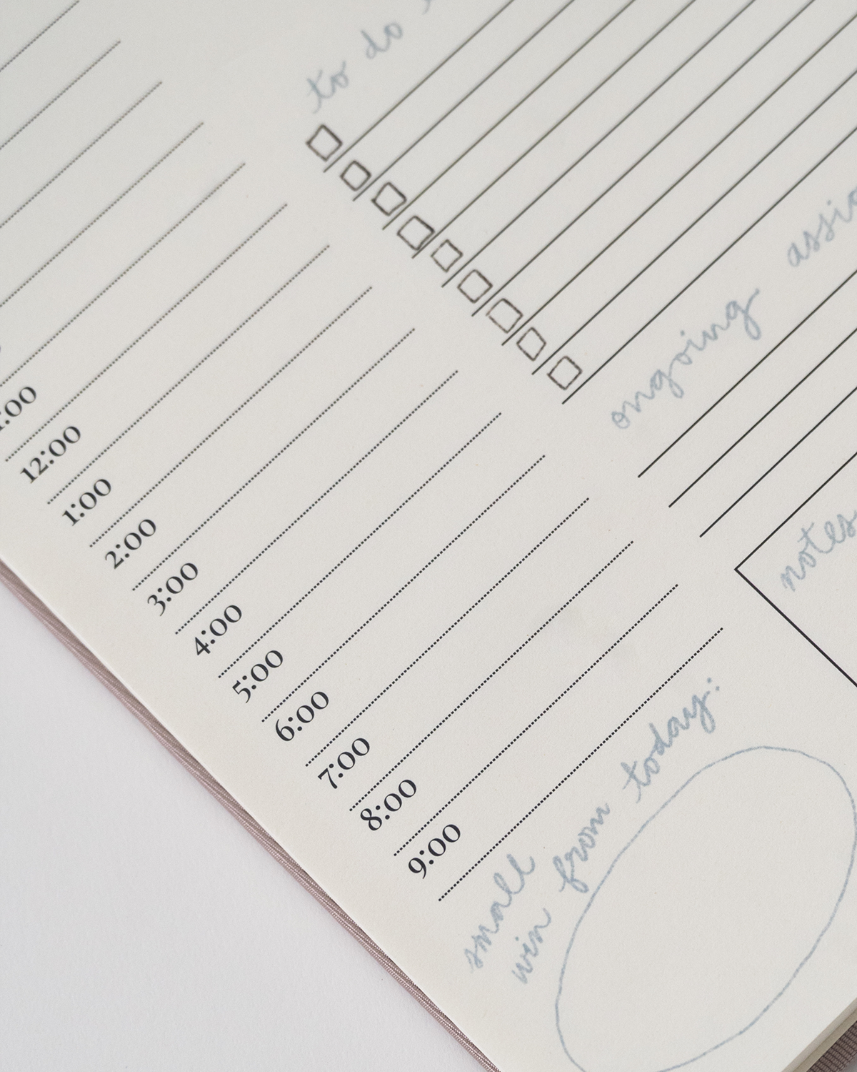 College Daily Planner Notepad