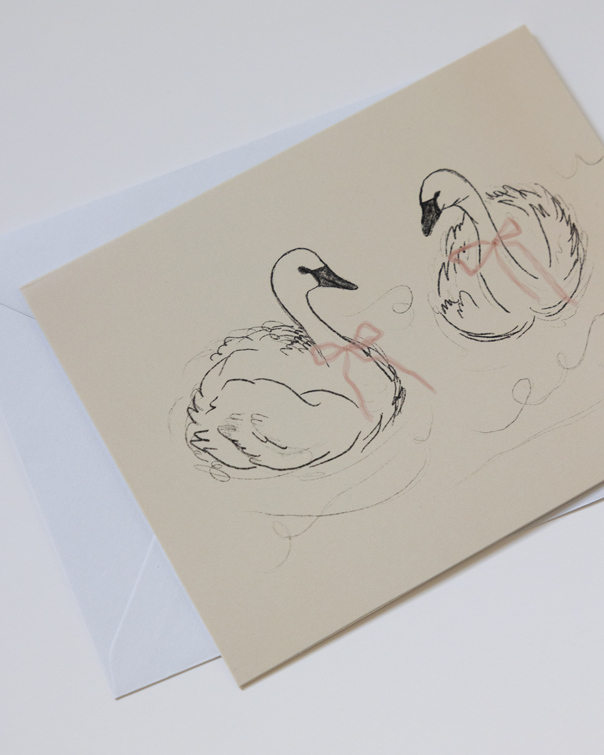 Swan Greeting Card (Blank Interior)
