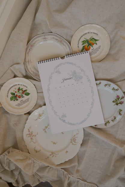 Vintage China Plate Calendar