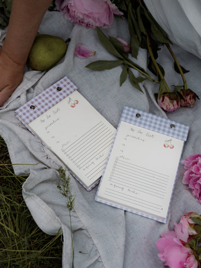 To-Do List Notepad in Oatmeal Gingham